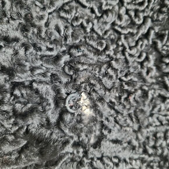 Vintage Persian Lam coat with mink collar. Real fur short jacket. - Picture 9 of 10